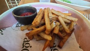 Thyme-seasoned fries at Agora Tysons in Mclean