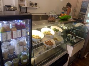 fresh raw dishes  at Feel Good Guru in Toronto