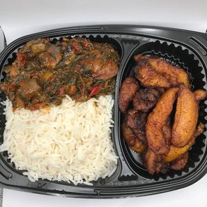 Mushroom Vegetable soup with Rice and Plantain 🔥 at Afro Delight in Limerick