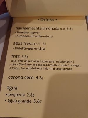 Alkoholfreie Getränke  at Taquería 341 in Kassel