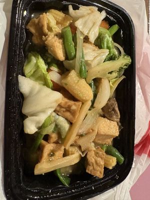   Veggie stir fry with tofu  at Talay Thai in Palm Desert