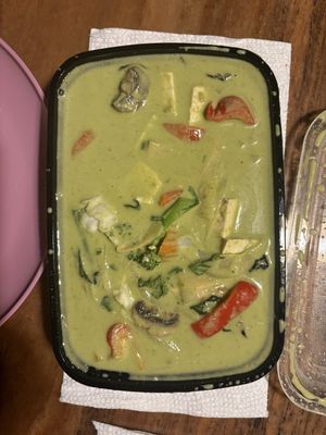 Green curry with tofu  at Talay Thai in Palm Desert