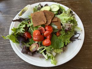salad with smoky seitan  at Bodhi in Corvallis