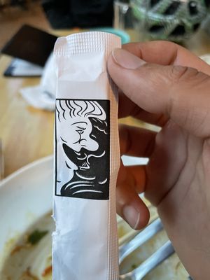 Fat and lean logo (“Jack Sprat fat and lean cuisine of the world”) at Jack Sprat in Girdwood