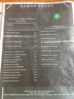  at Sabor Verde in Mexico City