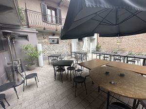 Lovely outside terrace   at Pit'sa in Bergamo