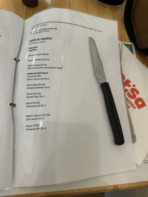 Menu in English   at Pit'sa in Bergamo