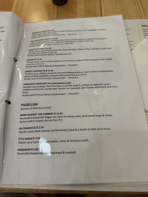 Menu   at Pit'sa in Bergamo