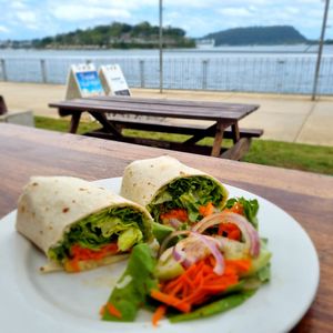 Hummus Veggie Wrap. at Nambawan Café in Port Vila