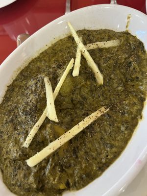 Saag aloo  at Green Chili Indian Restaurant in Dayton
