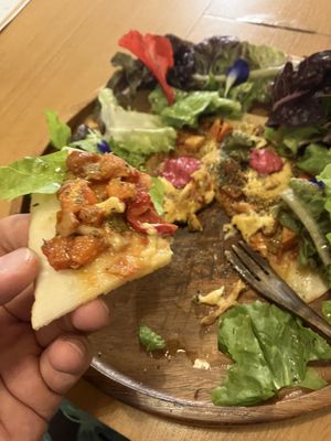 the pizza (dough)  at Ryuness - リューネス（ゆかるひ店） in Okinawa