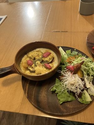 mushroom gratin incl. roasted veggies  at Ryuness - リューネス（ゆかるひ店） in Okinawa