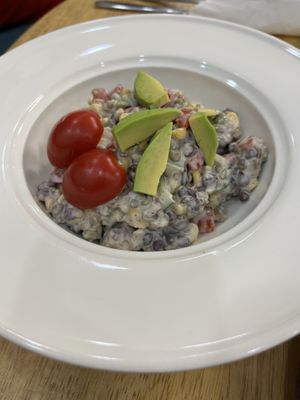Bean salad with vegan mayo  at Agnista Coffee Shop in Ulaanbaatar