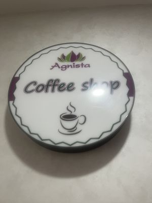 Signage  at Agnista Coffee Shop in Ulaanbaatar