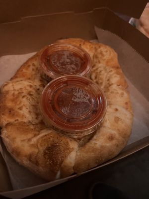 Cheezy bread with marinara   at D.P. Dough in West Chester