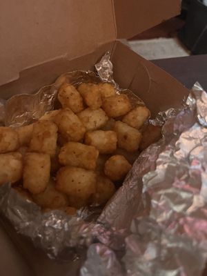 Plain tots with ketchup   at D.P. Dough in West Chester