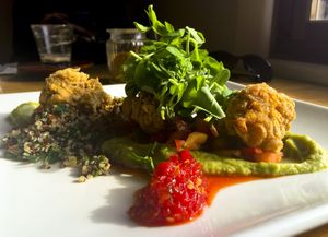 Smoked Corn Fritters at Red Robyn in Camberwell