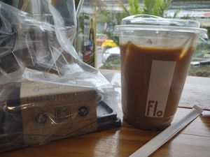 Latte and Nut butter truffles at Flo in Koh Samui