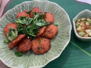 Vegan fish cake.  at Vegan Style By Mars De in Bangkok