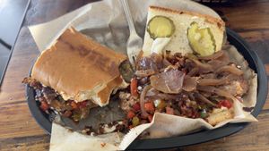 Philly Yerba Frita with vegan feta… smackin!  at Cuban Kitchen in San Mateo