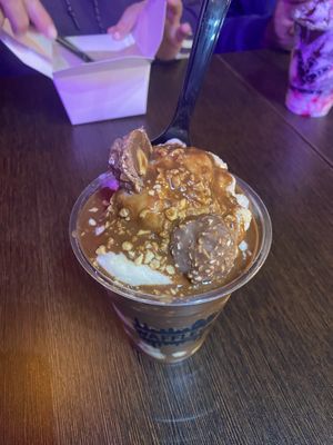 ferrero rocher vegan sundae   at WaffleOn Desserts in Bolton