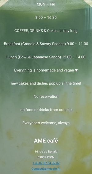  at AME Café in Lyon