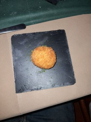 Croqueta setas y trufa at La Zaranda in Yecla