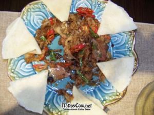 mock meat dish at Geng Yuan Vegetarian in Chengdu