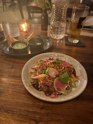 Samosa and chaat   at RiZE in Canggu