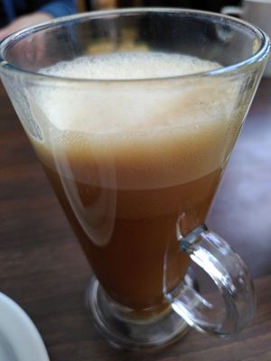 Oat milk latte (December 2022) at Golden Acre Park in Leeds