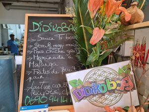 The menu and I got it all in my wrap. Yum! at DidikoBag in Pointe-a-pitre