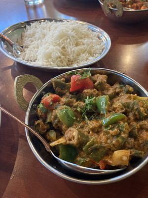 Bhindi Masala  at Curry and Noodle in Winston-salem