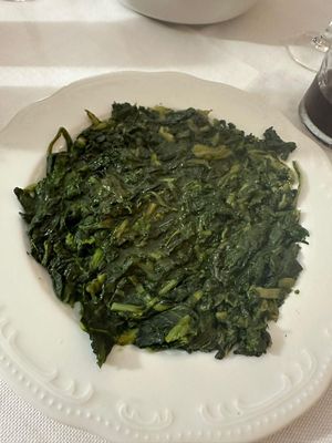 Cooked greens at La Trattoria del Leone' di Lucarini Mauro in Urbino