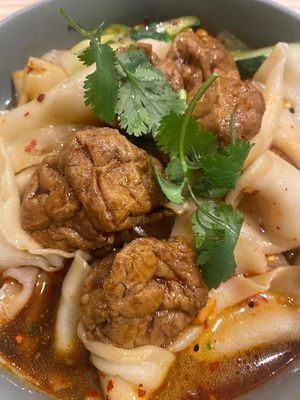 Noodles with tofu #Veganuary at Mamma Bao in Munich