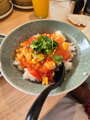 Egg tomato and rice at Mamma Bao in Munich