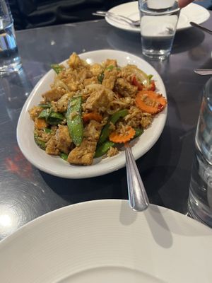 Vegetarian fried rice for my sis  at Thai Orchid in Klamath Falls