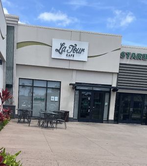 Outside of their restaurant  at Planted By La Tour Cafe in Honolulu