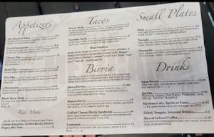 Menu  at The Mexican at Central Gastropub in Central