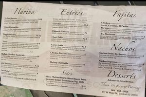 Menu  at The Mexican at Central Gastropub in Central