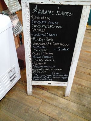 Available icecream at House of Chocolate Grenada Museum in St Georges