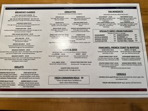 “V" items are vegan  at The Hardware Cafe in Clancy