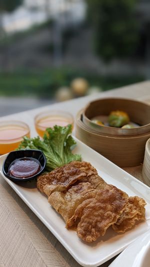 Vegan Dim Sum - Crispy Yuba at D'Life Signature 蔬品軒 - Chinatown Pt in Central Singapore