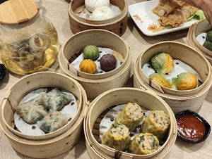 dimsum spread at D'Life Signature 蔬品軒 - Chinatown Pt in Central Singapore