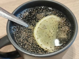Chia seeds and lemon juice at D'Life Signature 蔬品軒 - Chinatown Pt in Central Singapore