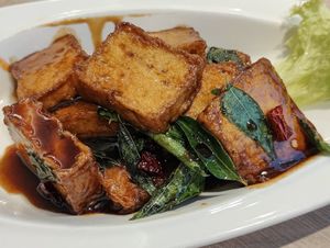 Three Cups Tofu 三杯豆腐 at D'Life Signature 蔬品軒 - Chinatown Pt in Central Singapore