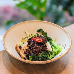 Vegan Minced Meat Rice at D'Life Signature 蔬品軒 - Chinatown Pt in Central Singapore