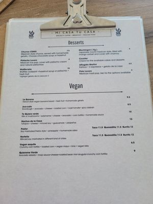 Vegan menu ♡ at Mi Casa Tu Casa in Marbella