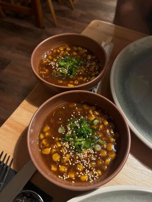 Sweetcorn soup  at Nooch in Shrewsbury