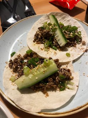 Tofu pancakes  at Nooch in Shrewsbury