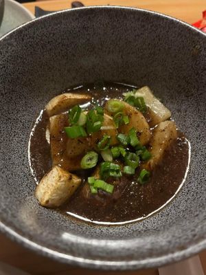 Turnip in oyster sauce  at Nooch in Shrewsbury